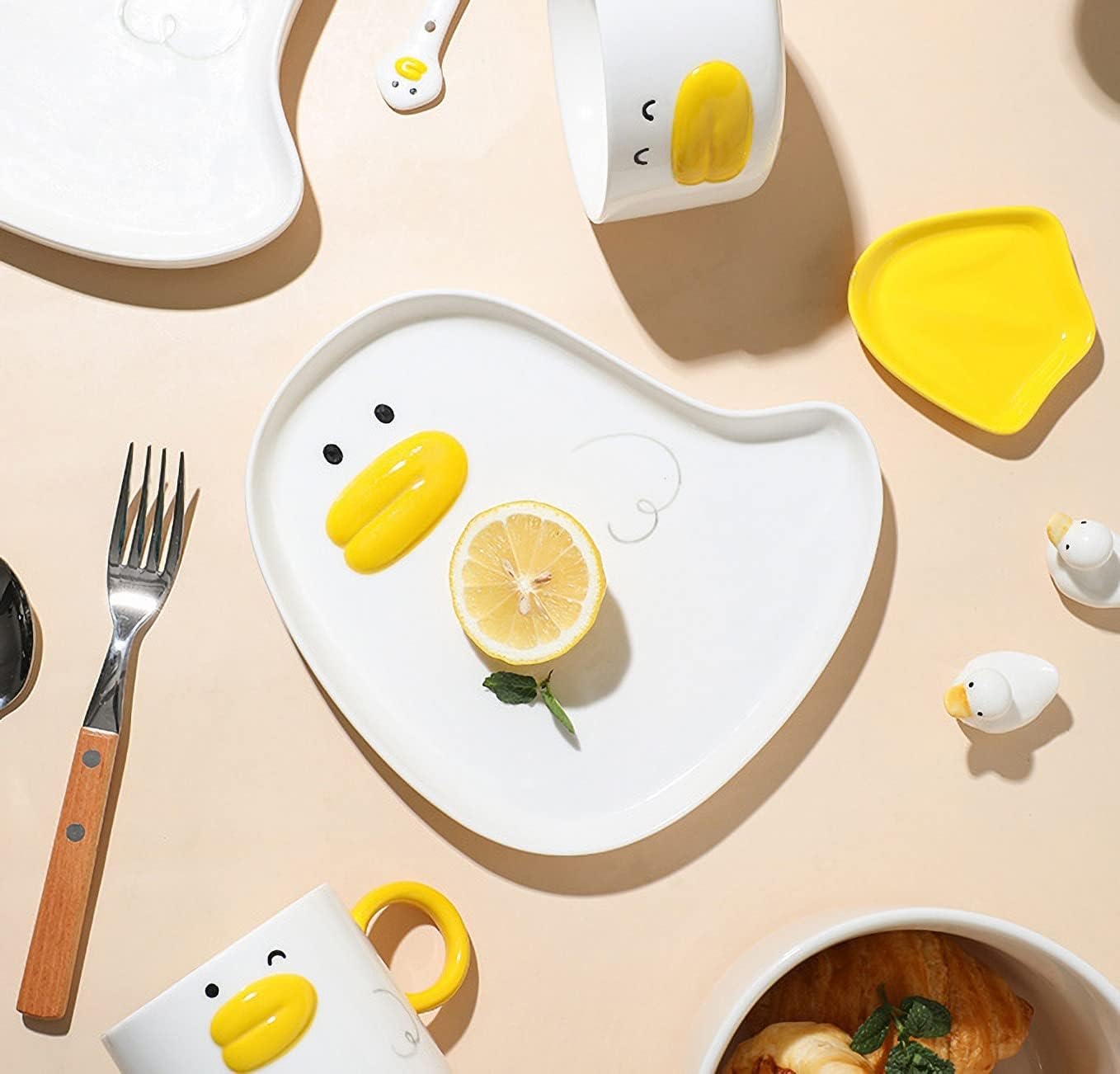 Duck Plate, Ceramic Hand Glazed, Breakfast Plate -8.2in Duck Plate, Ceramic Hand Glazed, Breakfast Plate -8.2in